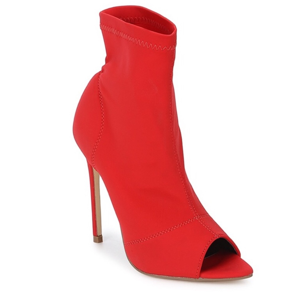 Peep toe booties